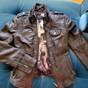 REAL ITLAIAN LEATHER CROP BIKER JACKET